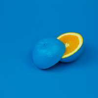 A blue split lemon